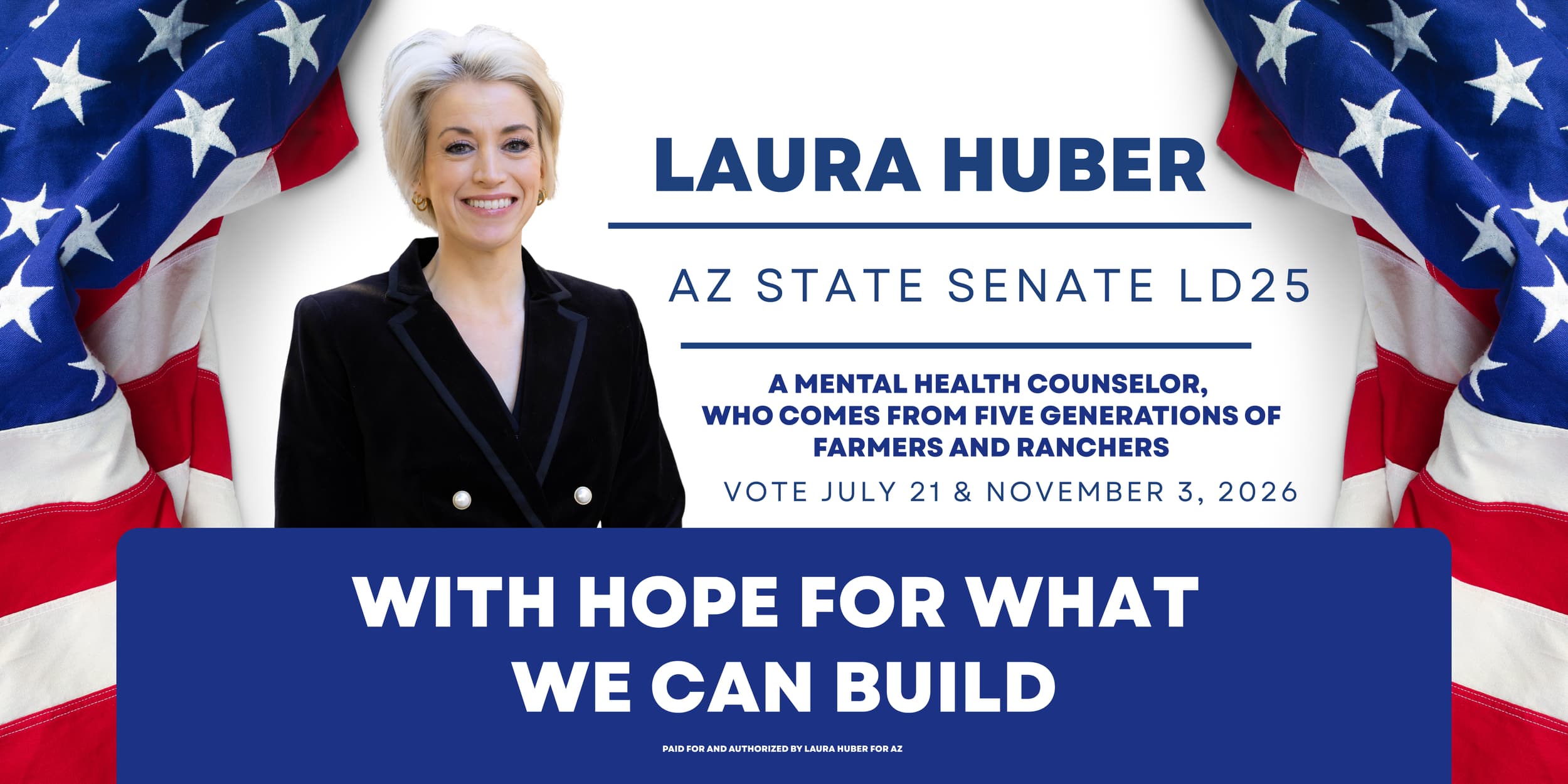 Laura Huber at a campaign event